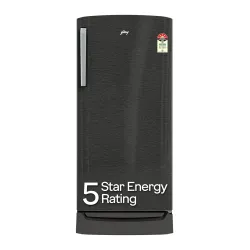 Godrej 207 L 5 Star | Turbo Cooling Technology | Base Drawer | Toughened Glass Shelves | Inverter | Direct Cool | Single