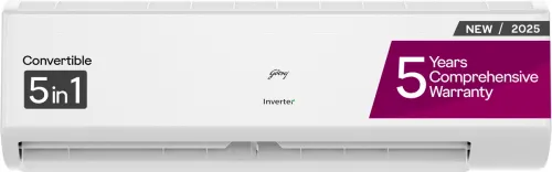 Image of Godrej 2025 Model 1.5 Ton 5 Star Split Inverter Heavy Duty Cooling At Extreme Temperature AC (AC 1.5T EI 18II5T WZS, Whi