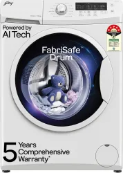 Godrej 7 kg AI Powered, FabriSafe Drum, Eco Wash Fully Automatic Front Load White (WFEON CRS 7010 5 0 FKEDM GLWH)