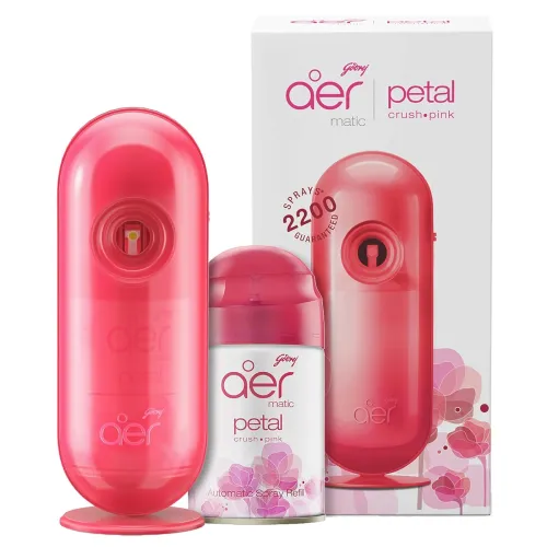 Image of Godrej aer Matic Kit – Machine + Refill (Petal Crush Pink)