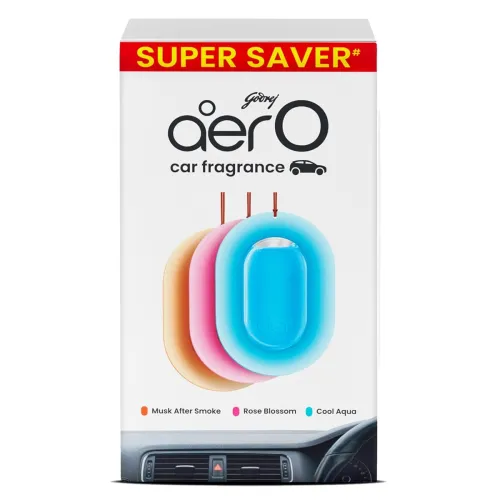 Image of Godrej aer O – Hanging Car Air Freshener – Assorted Pack of 3 (22.5g)