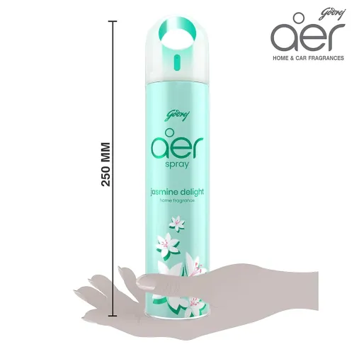 Image of Godrej aer Spray | Room Freshener for Home & Office - Jasmine Delight (220 ml) | Long-Lasting Fragrance