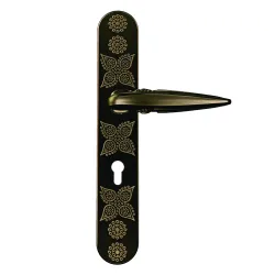 Godrej Mortise Lock | Handle Lock Set for Main & Bedroom Door| Arsa Udaan 350 mm Plate Handle | 240 mm Eco Lock Body | 60 mm Eco Pin Cylinder 1CK | Antique Brass| 5 Year Warranty