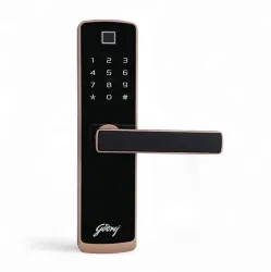 Godrej Locks Catus Connect I Smart Digital Lock for Wooden Door | 5 in 1 Access I 3 Bolts Smart Door Lock (Pink)
