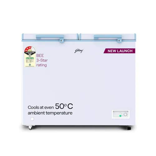 Image of Godrej Convertible Deep Freezer 302L 3 Star Double Door White