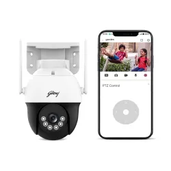 Godrej 3MP Smart 4G Mini PT CCTV Camera | EVE Pro 4G Mini PT | Night Vision | 360° View | AI Human Tracking | Motion Detection | Outdoor Camera | 2-Way Talk | 256GB SD Card Support | Alexa S...