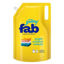 Godrej Fab Liquid Detergent Refill Pouch for Machine & Bucket Wash (800g)
