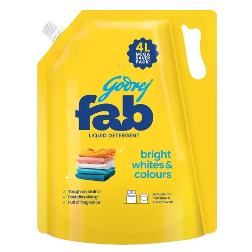 Image of Godrej Fab Liquid Detergent Refill Pouch for Machine - 4 L