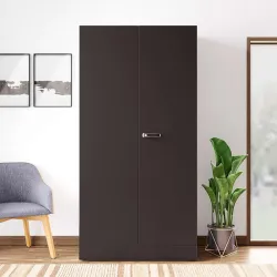 Interio by Godrej Auraline Women Basic 2-Door Steel Almirah | Cupboard for Clothes, Textured Coffee Brown, 1-Year Warranty, 7 Shelves, 1 Drawer
