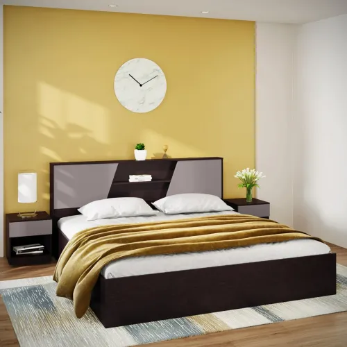 Image of Godrej Interio Hannah Queen Size Engineered Wood Bed