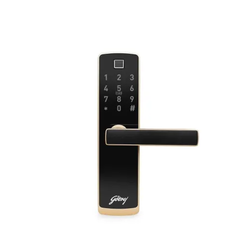 Image of Godrej Locking Solutions and Systems Smart Locks I Catus Touch Plus I Smart Digital Lock for Wooden Door I 4 in 1 Access