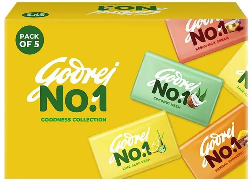 Image of Godrej No.1 Goodness Collection Bath Soap (5 x 150 g)