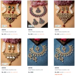 Gold Plated Jewellery Set @ Up to 90% Discount