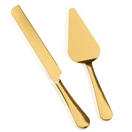 Image of Cake Cutting Set for Wedding, Elegant Wedding Cake Knife and Server Set in Extra Large, Premium Thickened Stainless Stee
