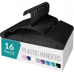 Golden Bird Pack of 16 Premium Plastic Hanger Clothes