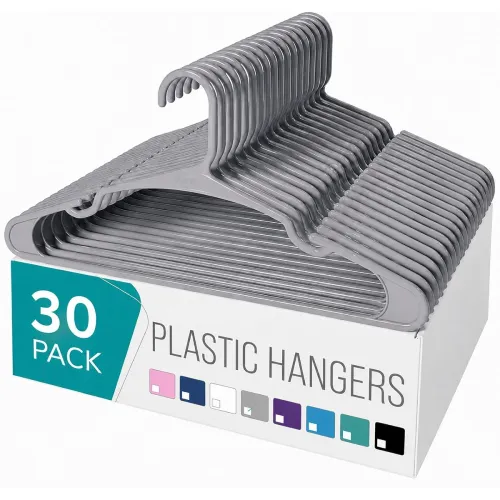 Image of Golden Bird Pack of 30 Premium Plastic Hanger Clothes Hangers for Hanging 