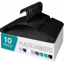 Golden Bird Pack of 12 Premium Plastic Hanger Clothes Hangers for Hanging, Elevate Your Wardrobe Organization Space Saving Clothes Hangers for Wardrobe Ultra Slim Closet Hangers for Shirts,P...