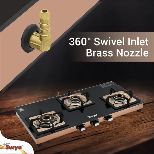 Image of Golden Surya CXJ 32 SS 3 Burner Gas Stove