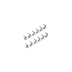 Goldfinch Stainless Steel Classy 6 Pin Cloth Hanger Door Wall Hooks Rail Set for Hanging Clothes, Towel (Pack of 2)