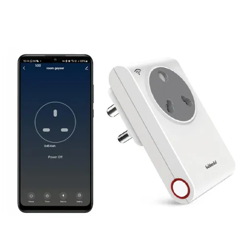 Image of Goldmedal 16A Wi-Fi Smart Plug with Energy Monitoring | Suitable for Large Appliances like Geysers, Microwave Ovens & Ai