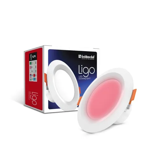 Image of Goldmedal 5W Round LED Downlight with Junction Box (Red, 3-Inch Cut-Out)