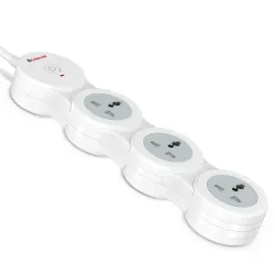 Goldmedal Caterpillar 3+1 Power Strip (White) – Pack of 1