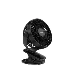Goldmedal i-Fan 100mm Mini Portable Rechargeable Fan| Multi Clip Function | Desk & Wall Mountable |360° Rotation | 3 Spe