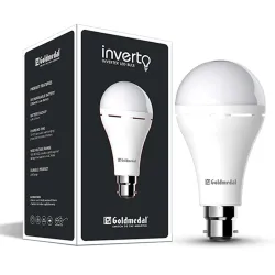 Goldmedal Inverto 12W Emergency Rechargeable LED Bulb | 2200mAh Battery | With 4 Hours Battery Backup |Ideal for Power C