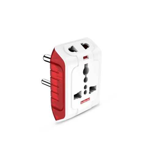 Image of Goldmedal Spice 3 Pin 240V Multi Plug Socket | Universal Travel Adaptor with LED Indicator | 