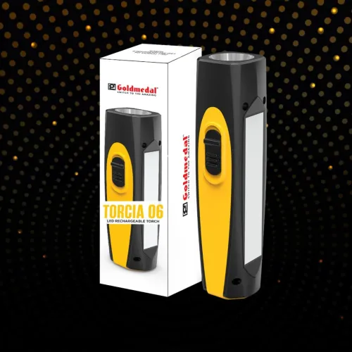 Image of Goldmedal Torcia 06 1+3W LED Rechargeable Torch –Cool Daylight(6500K)|1200 mAh Li-ion Battery |Battery Back-up Upto 4 Hr