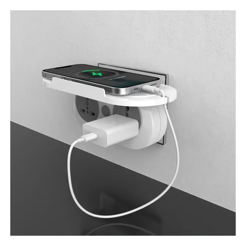 Image of Goldmedal Wall-E-3 Pin Plug Travel Adaptor with Mobile Stand | Universal Sockets | Multiplug for Home & Office Appliance