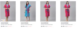 Goldstroms Womens Bath Robe starting @ ₹470