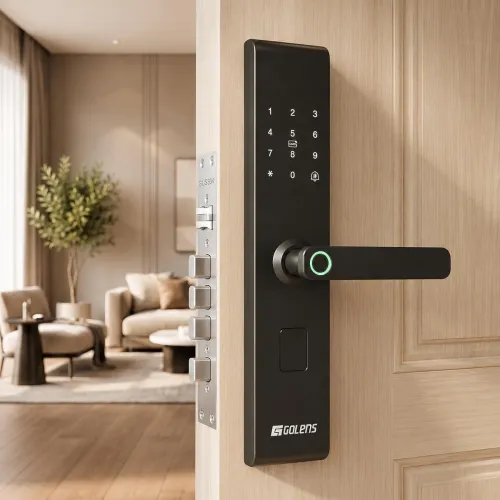 Image of Golens X132 Smart Door Lock for Main Door with Fingerprint with Alarm System