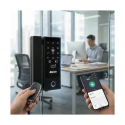 Golens X37 Smart Glass Door Lock for Home/Office | WiFi | 6 Ways Unlocking