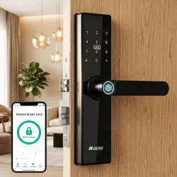 Golens X3N Smart Door Lock Black | 8-in-1 Keyless Digital Door Lock with WiFi & Bluetooth | 