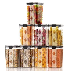 GOLWYN Air Tight Containers For Kitchen Storage Set (Set Of 8)