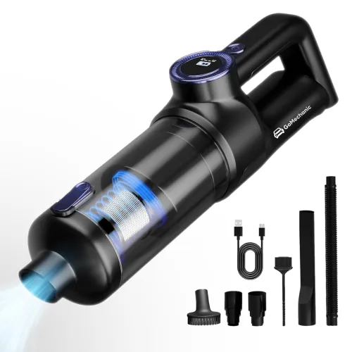 Image of GoMechanic Wireless Vacuum Cleaner for Home and Car | High-Power 14000 Pa Suction with BLDC Motor | USB-C Rechargeable |