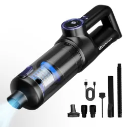 GoMechanic Wireless Vacuum Cleaner for Home and Car | High-Power 14000 Pa Suction with BLDC Motor | USB-C Rechargeable |