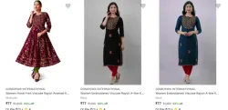 Gomoswa International Womens Kurtas Starting @ ₹77