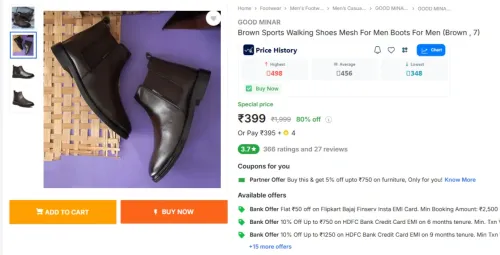 Image of GOOD MINAR  Brown Boots For Men 