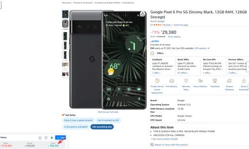 Image of Google Pixel 6 Pro 5G (12GB RAM, 128GB Storage)