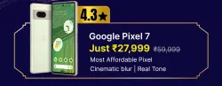 Google Pixel 7 @ ₹30999 on Flipkart Big Billion Days Sale