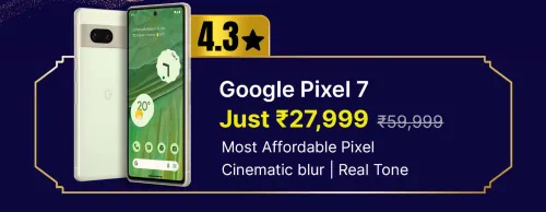 Image of Google Pixel 7 @ ₹30999 on Flipkart Big Billion Days 