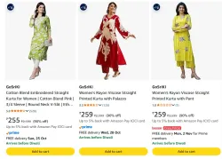 GoSriKi Womens Kurta Set at minimum 90% Discount