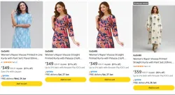 GoSriKi Womens Kurta set upto 87% discount 