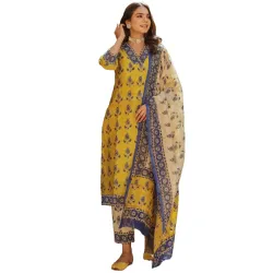 GoSriKi Womens Rayon Kurta with Pant & Dupatta