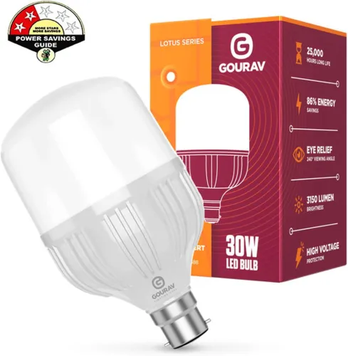 Image of GOURAV 30W Eye Safety B22 LED Bulb (White)
