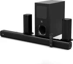 GOVO GOSURROUND 955 200 W Bluetooth Soundbar (Platinum Black, 5.1 Channel)