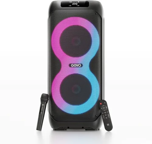 Image of GOVO Goloud 980 160 W Bluetooth Party Speaker (Platinum Black, 2.0 Channel)