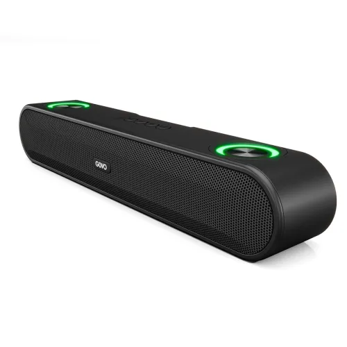 Image of GOVO GoSurround 220 16W Bluetooth Sound bar, 2000 mAh Battery, 2.0 Channel with 52mm Drivers, Multicolor LED Lights with